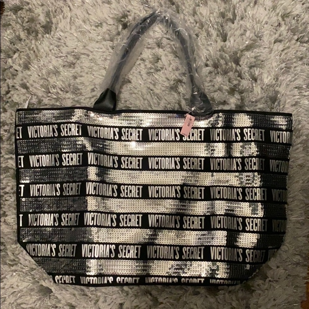 Victoria’s Secret Sequin Canvas Large Tote Bag